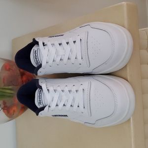 Men's bright white reebok sneakers